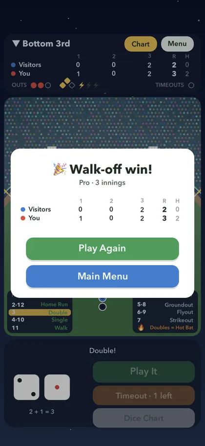 Walk-off win